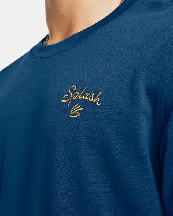 Men's Curry Embroidered Splash T-Shirt, Blue, pdpMainDesktop image number 3